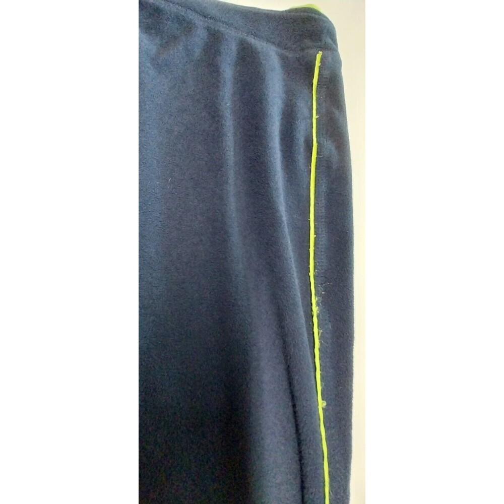 Tek Gear Mens Junior Large Sweatpants Navy Blue Lime Green Straight Leg Lounge - Picture 5 of 14